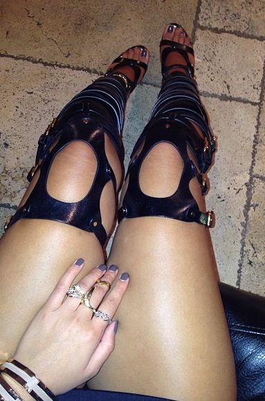 Knee High Gladiator - Black